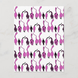 Postal Patrón de manchas púrpuras de gato