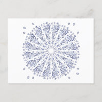 Patrón de mandala azul
