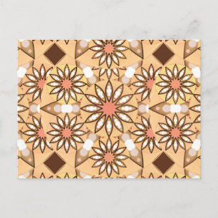 Postal Patrón de Mandala, bronceado de caramelo, marrón c