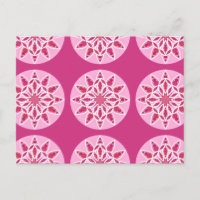 Patrón de Mandala en rosa, fucsia y blanco