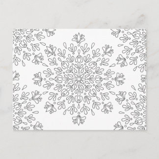 Postal Patrón de Mandala floral Coloración de adultos