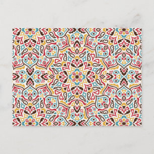Postal Patrón de mandala geométrico clásico para boda