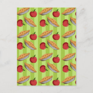 Postal Patrón de manzana y torta