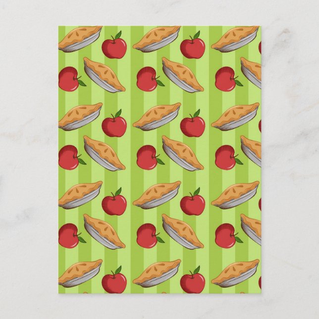 Postal Patrón de manzana y torta (Anverso)