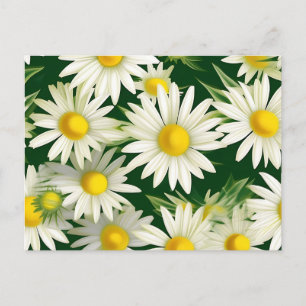 Postal Patrón de mareas florales en negrita