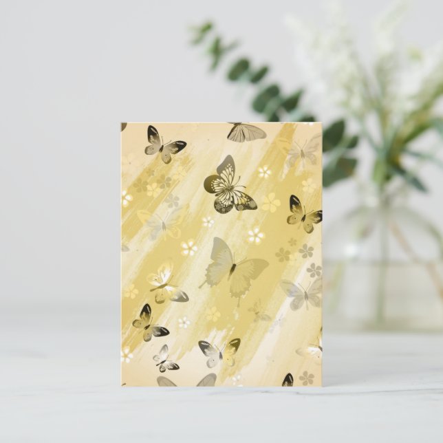 Postal Patrón de mariposa 10 (Anverso de pie)