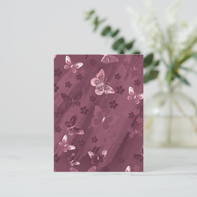 Postal Patrón de mariposa 16 (Anverso de pie)