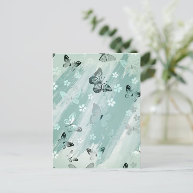 Postal Patrón de mariposa 9 (Anverso de pie)