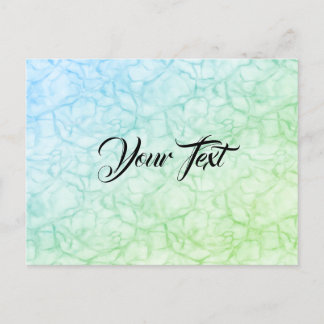 Postal Patrón de mármol verde azul elegante lindo