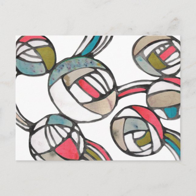 Postal Patrón de moda vintage (Anverso)