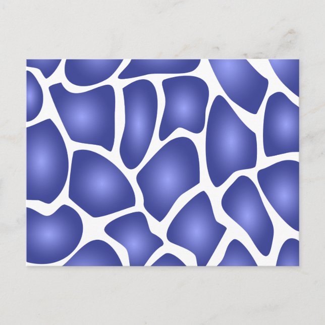 Postal Patrón de mosaico al azar azul profundo (Anverso)