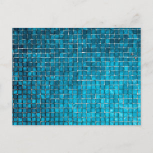 Postal Patrón de mosaico azul