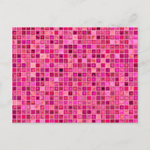 Postal Patrón de mosaico de baldosas 'Acuoso' en tonos de