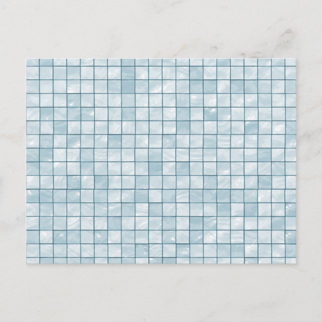 Postal Patrón de mosaico de Pastel Aqua Variegado (Anverso)