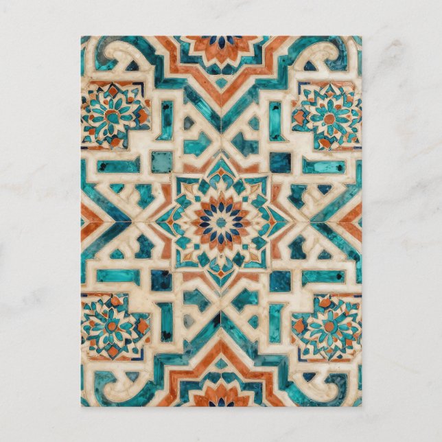Postal Patrón de mosaico marroquí (Anverso)