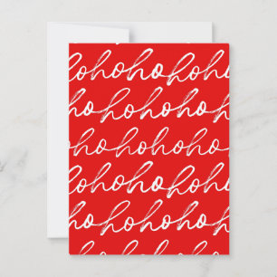 Postal  Patrón de Navidad Rojo y Blanco Moderno 