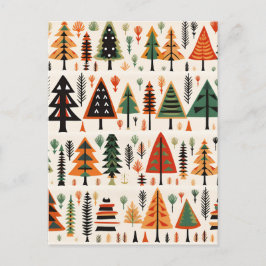 Postal Patrón de Navidades de arte folclórico escandinavo