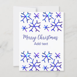 Postal Patrón de Navidades de copos de nieve brillantes m