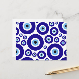 Postal Patrón de Ojo Malo, Ojo Griego, Ojo Turco, Nazar