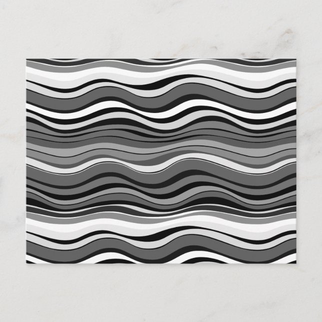 Postal Patrón de ondas monocromas (Anverso)