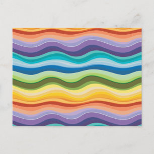 Postal Patrón de Ondulaciones Multicolores 2