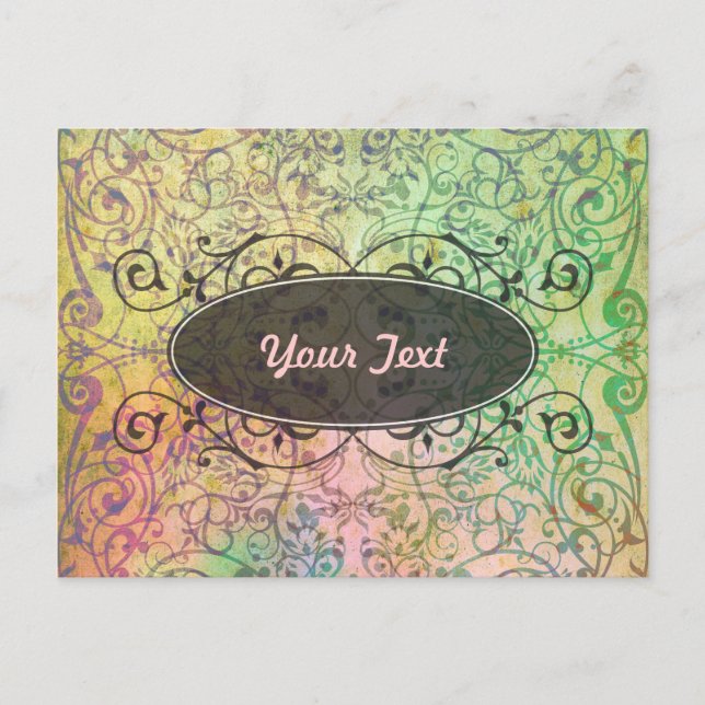 Postal Patrón de ornamento de ARTE antiguo para su diseño (Anverso)