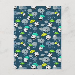 Postal Patrón de osos de panda cúpula