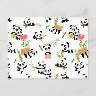Postal Patrón de Panda
