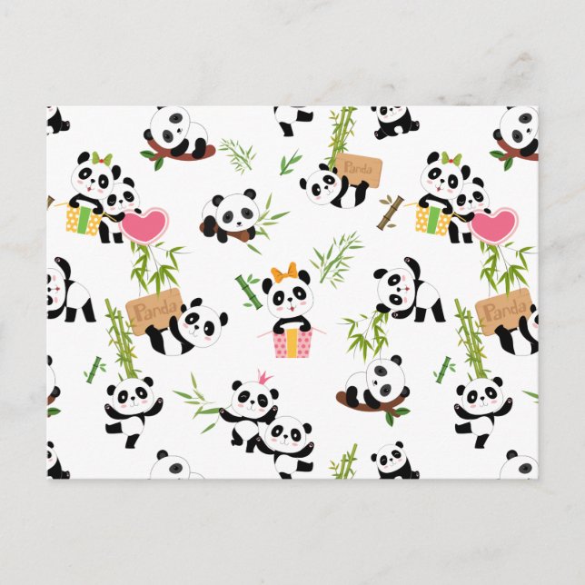 Postal Patrón de Panda (Anverso)
