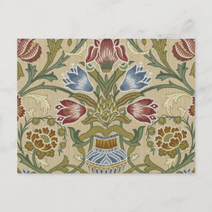 Postal Patrón de papel pintado floral Brocado de William 