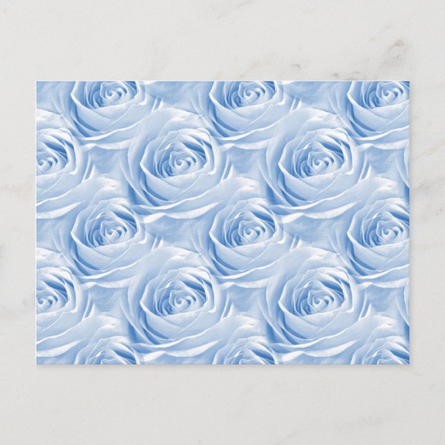 Postal Patrón de papel tapiz de Rosa azul (Anverso)