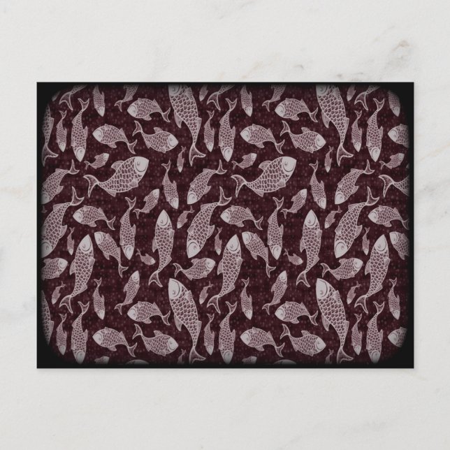 Postal Patrón de peces submarinos (Anverso)