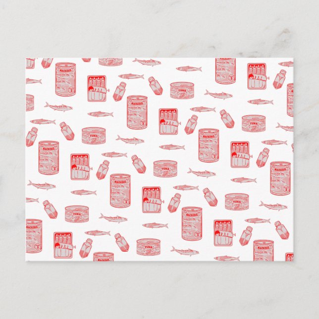 Postal Patrón de peces tintos (Anverso)