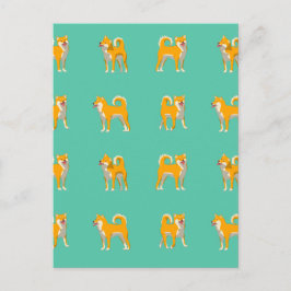 Postal Patrón de perro Shiba Inu