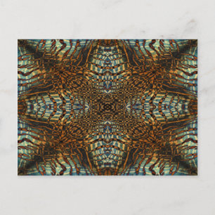 Postal Patrón de piel de tigre Kaleidoscope