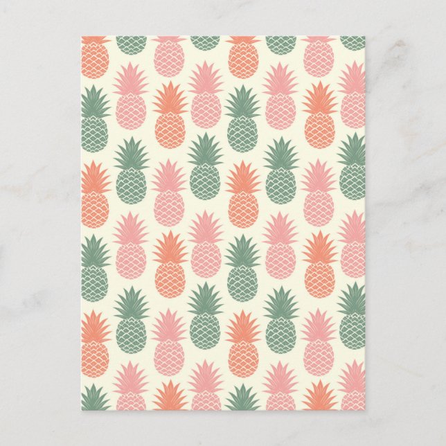 Postal Patrón de piña vintage 2 (Anverso)