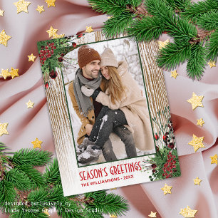 Postal Patrón de planchas de madera para huertas de perso