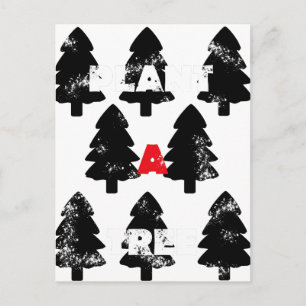 Postal Patrón de plantar un árbol