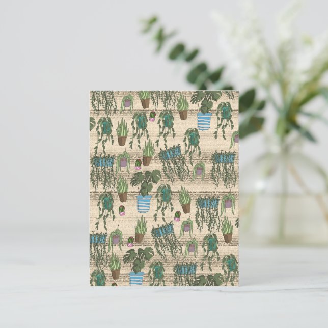 Postal Patrón de plantas de pota (Anverso de pie)