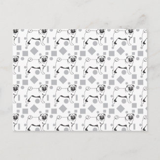 Postal Patrón de pug