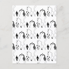 Postal Patrón de puntas de gato