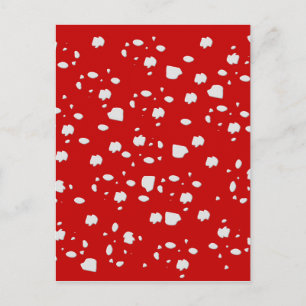 Postal patrón de puntos con hongo de toadstool rojo