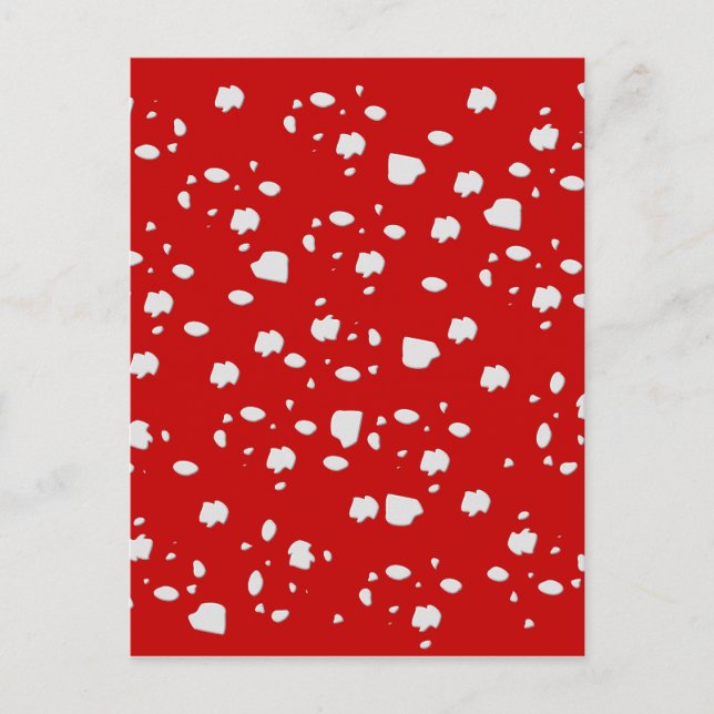 Postal patrón de puntos con hongo de toadstool rojo (Anverso)