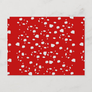 Postal patrón de puntos con hongo de toadstool rojo