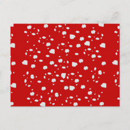 Postal patrón de puntos con hongo de toadstool rojo