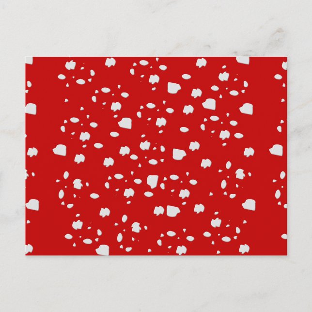 Postal patrón de puntos con hongo de toadstool rojo (Anverso)