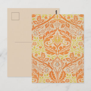 Postal Patrón de rama dorada de William Morris Arte vinta