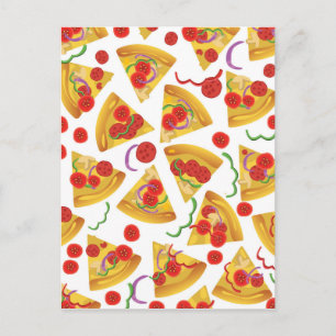 Postal Patrón de rebanada de pizza