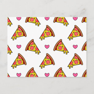 Postal Patrón de Rebanadas de Pizza Deliciosa