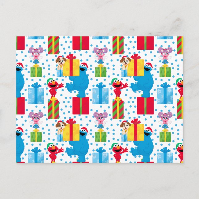 Postal Patrón de regalos de Navidad de Sesame Street (Anverso)
